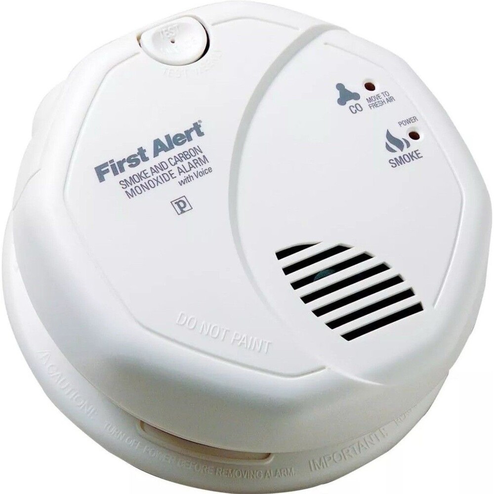 FIRST ALERT AC Powered BRK SC7010BV Talking Photoelectric Smoke & CO Det READ